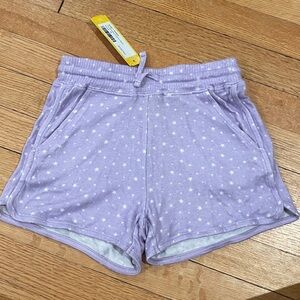 Lavender Star Print Kids Shorts